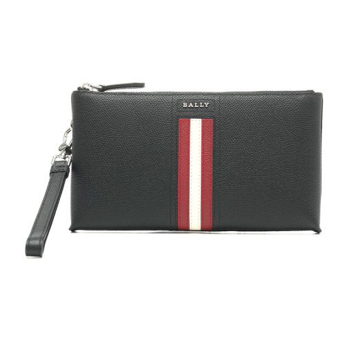 BALLY/巴利22春夏品牌徽標粒紋牛皮革男士手挽手拿包手包TERYE