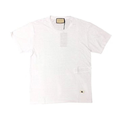GUCCI/古馳 古琦男裝 時尚簡約 男士白色棉質短袖T恤 650083 XJC6N 9692 HKY0011N