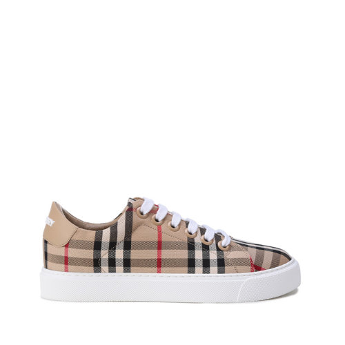 BURBERRY/博柏利【22春夏新款】女款織物系帶休閑運動鞋板鞋Vintage格紋 80497771