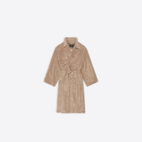  BALENCIAGA巴黎世家 22年秋冬 女士 風衣 Womens Towel Trench Coat in Beige 704544TKP179577