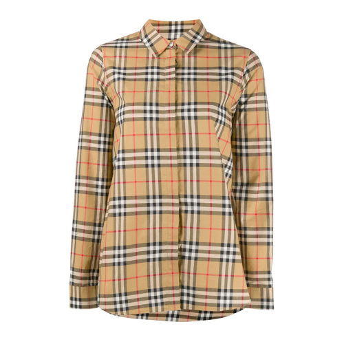 BURBERRY/博柏利 Vintage格紋棉質(zhì)女士長袖襯衫80140101