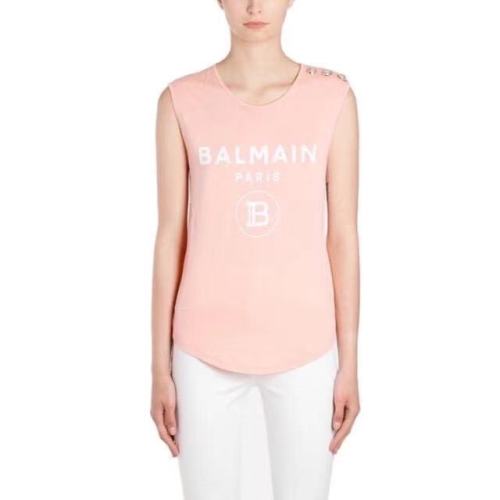 BALMAIN/巴爾曼  經(jīng)典百搭女士無袖T恤TF11000I386 OAJ【主推】