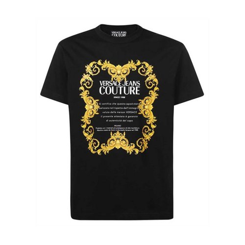  VERSACE JEANS COUTURE 男士印花棉質短袖T恤 B3GWA7TJ 30319 K42 PLFSX