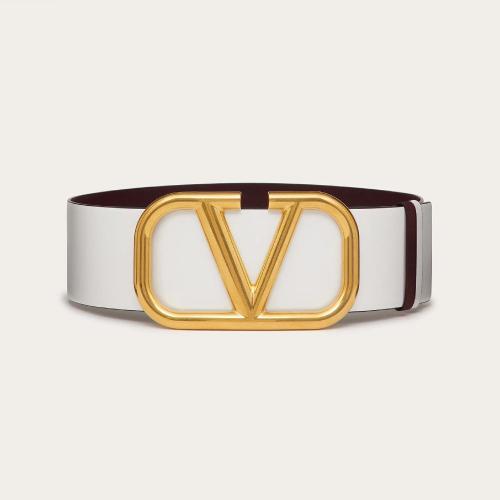  VALENTINO華倫天奴 22年春夏 女士 腰帶 CEINTURE VLOGO SIGNATURE RéVERSIBLE EN VEAU BRILL 預定商品1-3周發貨