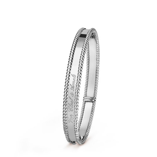 Van Cleef & Arpels/梵克雅寶 Perlée signature系列 18K金白金手鐲VCARP3K200