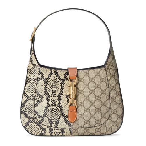  GUCCI古馳 22年秋冬 女士 Jackie 1961系列蟒蛇皮小號手袋 636709 E0UGG 9958