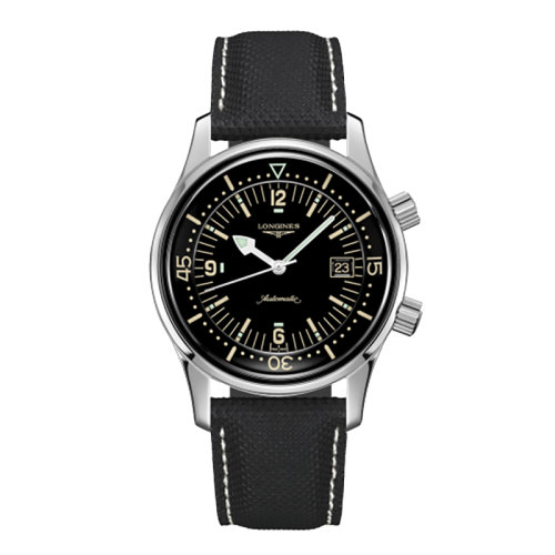 LONGINES/浪琴 經典復刻系列 自動機械表黑盤牛皮表帶男表42毫米L3.774.4.50.0