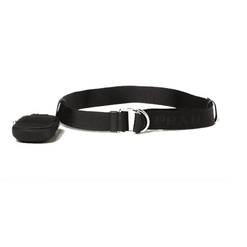 PRADA/普拉達  女士黑色皮革時尚百搭品牌字母腰帶  1CN073-2DMN-F0002