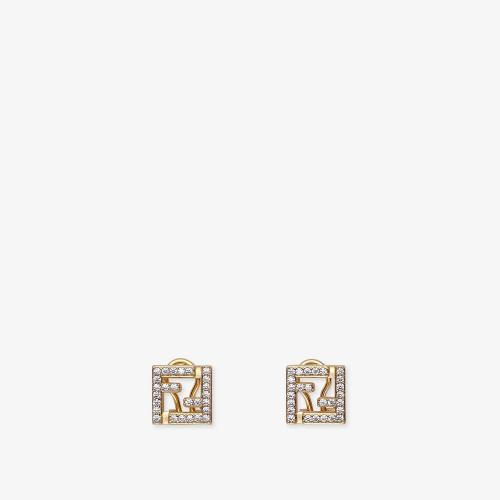  FENDI芬迪 22年秋冬 女士 耳環 金色耳環 8AH247A44GF089U