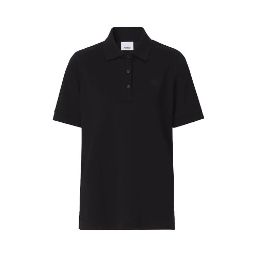 BURBERRY/博柏利 女士黑色棉質短袖POLO衫 8049381
