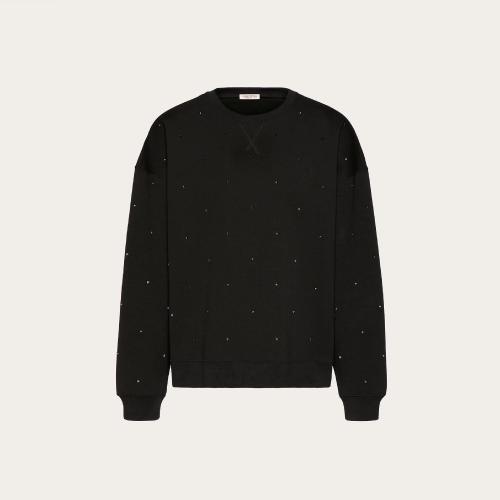  VALENTINO華倫天奴 22年秋冬 男士 衛(wèi)衣 SWEAT-SHIRT RAS-DU-COU EN COTON ROCKSTUD SPIKE FAC