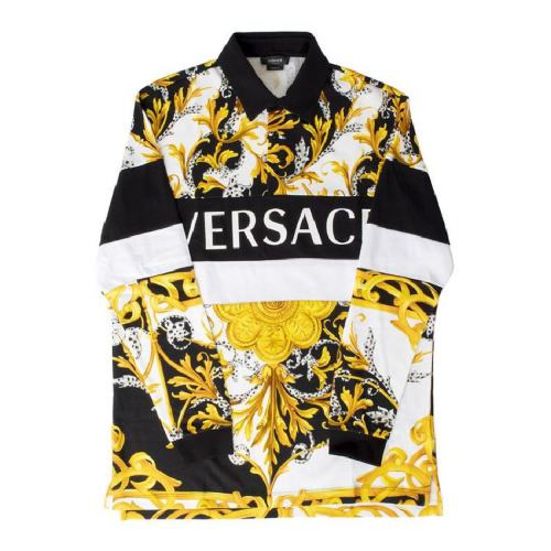  VERSACE/范思哲 男士多色棉質長袖Polo衫 A87193 A236034 A7027 PLFSX