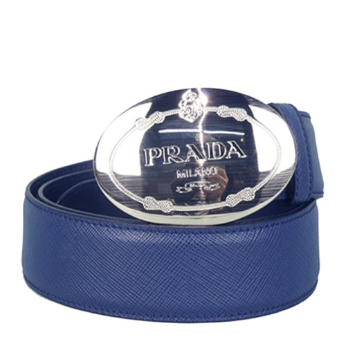 PRADA/普拉達 男士藍色牛皮腰帶皮帶 1C3975-053-F0016