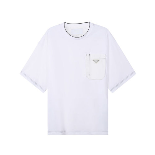 PRADA/普拉達【22春夏新款】男士棉質圓領短袖T恤 UJN790 10D3 S 221