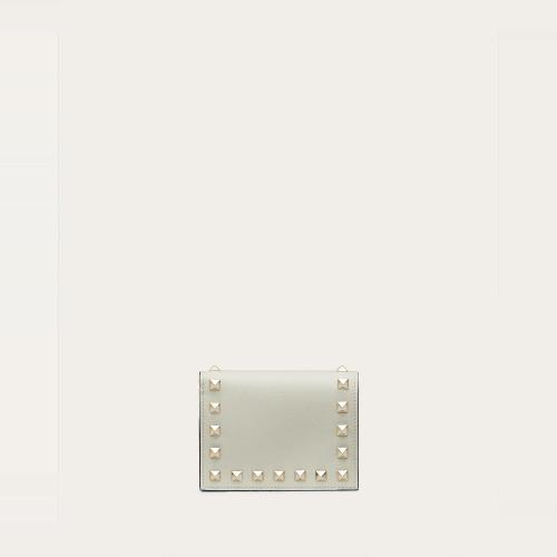  VALENTINO華倫天奴 22年秋冬 女士 錢包 Petit portefeuille Rockstud en veau XW2P0P39BOLI16