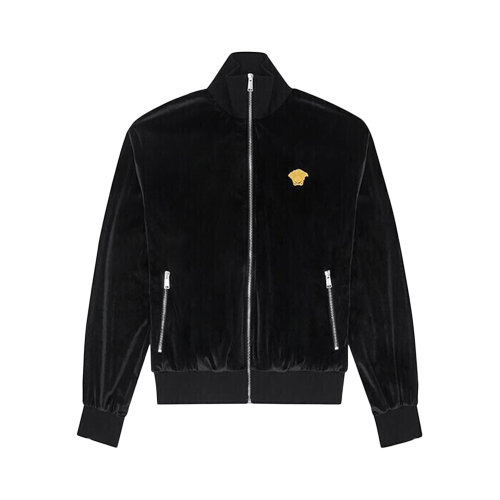 VERSACE/范思哲 男士黑色有機棉外套夾克 A89408-A234467-A1008