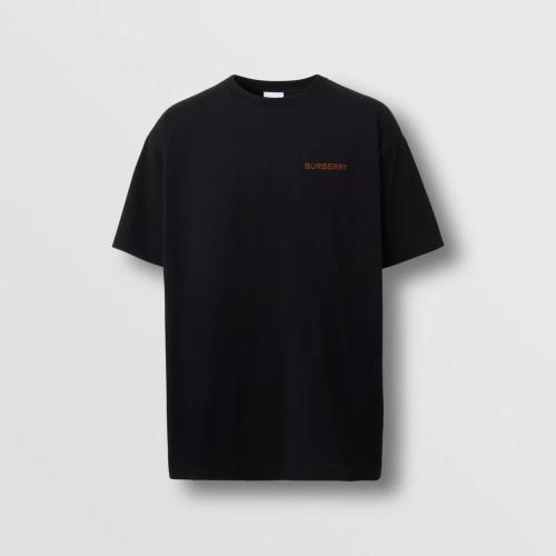  BURBERRY 22年秋冬 男士 專(zhuān)屬標(biāo)識(shí)裝飾棉質(zhì)寬松 T 恤衫 80575481