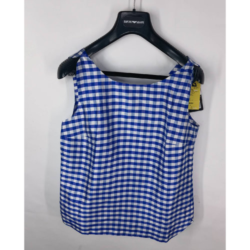 Emporio Armani/安普里奧阿瑪尼 藍色格紋短袖 G2K11T G2129 017瑕疵折扣