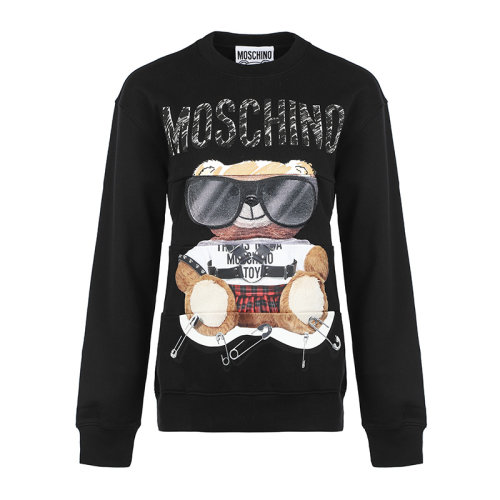 MOSCHINO/莫斯奇諾1新品嘻哈泰迪熊印花棉質寬松女士套頭衛衣女衛衣V171355273