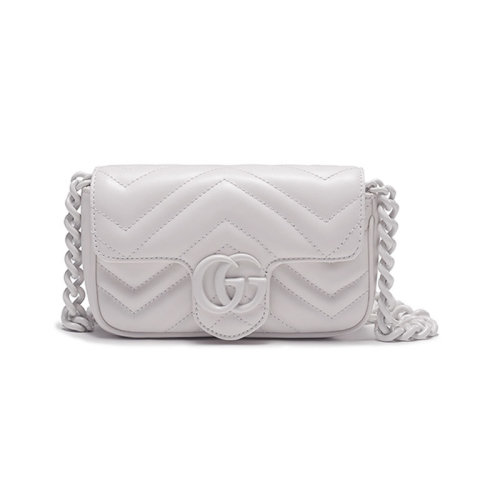 GUCCI/古馳 【22秋冬新款】 女士GG Marmont系列皮革雙G手提單肩包腰包 699757 UM8KV