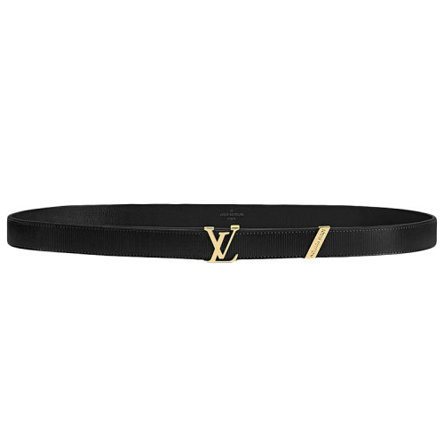 Louis Vuitton/路易威登 女士黑色壓花小牛皮金扣20毫米腰帶M9578V