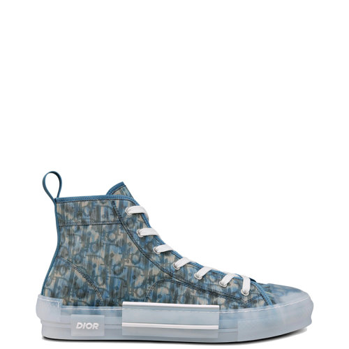 DIOR/迪奧 22年秋冬新款  PARLEY B23系列 男士藍色Parley海洋塑料?老花圖案高幫運動鞋帆布鞋3SH118ZPM_H561