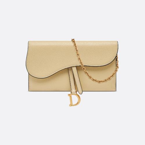  DIOR迪奧 22年秋冬 女士 錢包 Long portefeuille a chaine Saddle S5614CCEH_M26Y