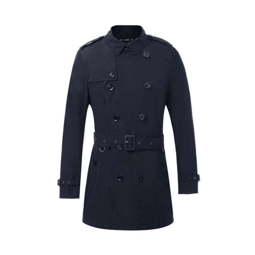 BURBERRY/博柏利 男士黑色棉質大衣風衣 3801145