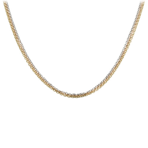 CARTIER/卡地亞 TRINITY系列 18K金白金玫瑰金黃金三色細(xì)鏈鏈條項(xiàng)鏈 B7058800