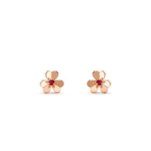  VCA梵克雅寶 22年秋冬 女士 耳環 Boucles doreilles Frivole， mini modeles Or rose 750/1000