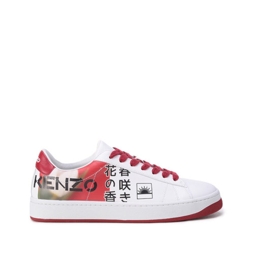 KENZO/高田賢三【22春夏新款】男士皮革Kourt低幫系帶休閑運動鞋板鞋小白鞋 5SN170 L71