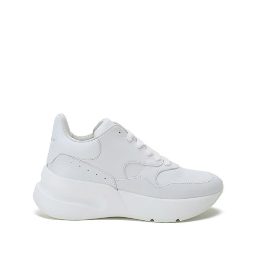 Alexander McQueen/亞歷山大麥昆 2021款 女士皮革系帶休閑運(yùn)動(dòng)鞋 586410 WHRU3