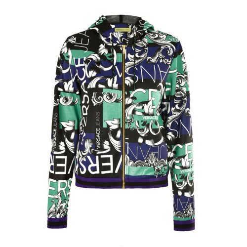  VERSACE JEANS COUTURE 女士印花棉質夾克 B6HTA776 0497 LA8 PLFSX