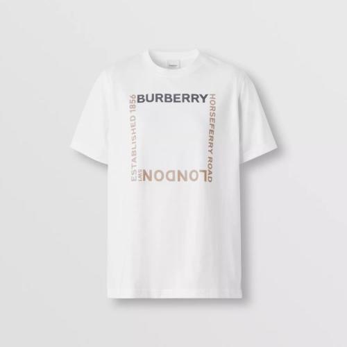  BURBERRY 22年秋冬 女士 Horseferry 方形印花棉質 T 恤衫 80644731