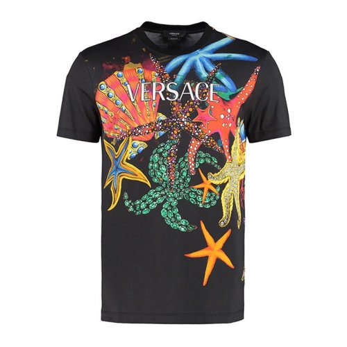  VERSACE/范思哲 男士印花棉質短袖T恤 A893211F01209 5B020 PLFSX