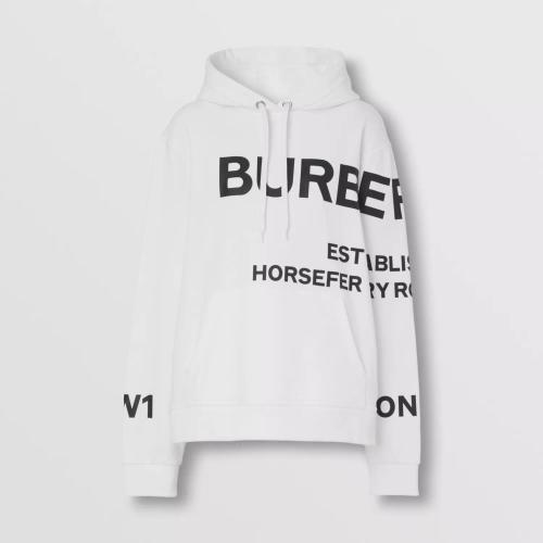  BURBERRY 22年秋冬 女士 Horseferry 印花棉質(zhì)寬松連帽衫 80487491