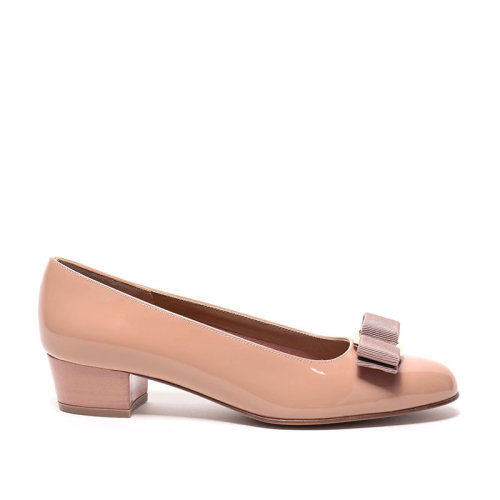 Salvatore Ferragamo/菲拉格慕 女士VARA系列漆皮革蝴蝶結低跟鞋 0676968