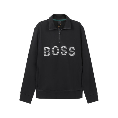 HUGO BOSS/雨果博斯 HUGO BOSS 男士棉質半拉鏈長袖衛衣運動衫LOGO圖案 50472242