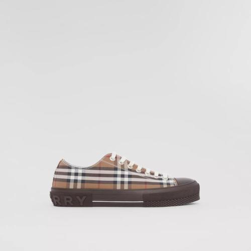  BURBERRY 22年秋冬 男士 Vintage 格紋棉質運動鞋 80496081