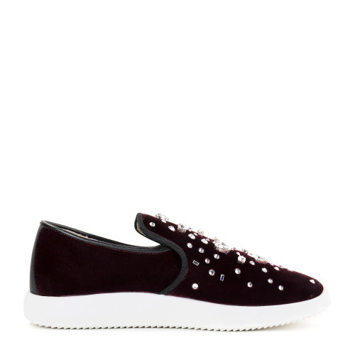Giuseppe Zanotti/朱塞佩·薩諾第 酒紅色 女士休閑運動鞋 樂福鞋 RW70093002