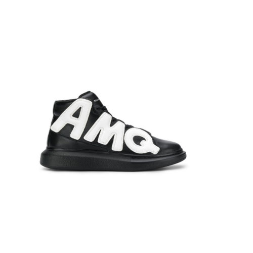 Alexander McQueen/亞歷山大麥昆  黑色 男士 徽標 高幫運動鞋 553682WHRU41006 HQY012345C