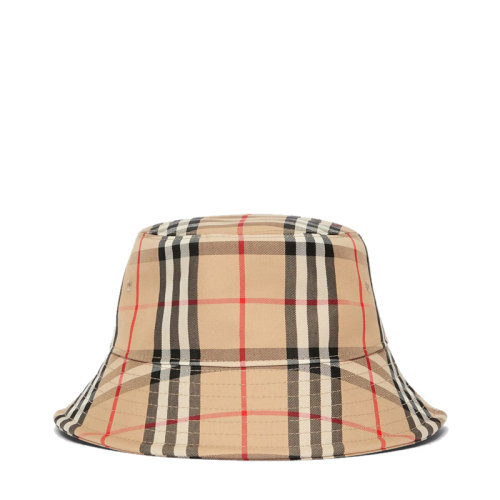BURBERRY/博柏利  女士米色純棉經(jīng)典Vintage格紋漁夫帽女帽 8026927