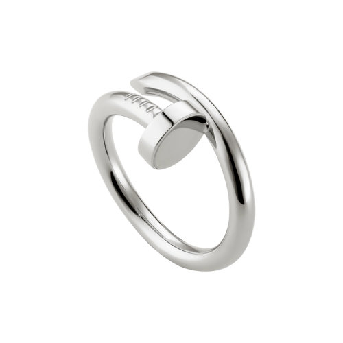 CARTIER/卡地亞 經典Juste un Clou系列 18K金白金釘子戒指   B4099200