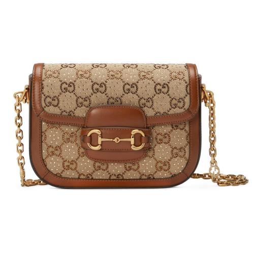  GUCCI古馳 22年秋冬 女士 Gucci 馬銜扣1955系列GG迷你手袋 675801 21HRG 2687