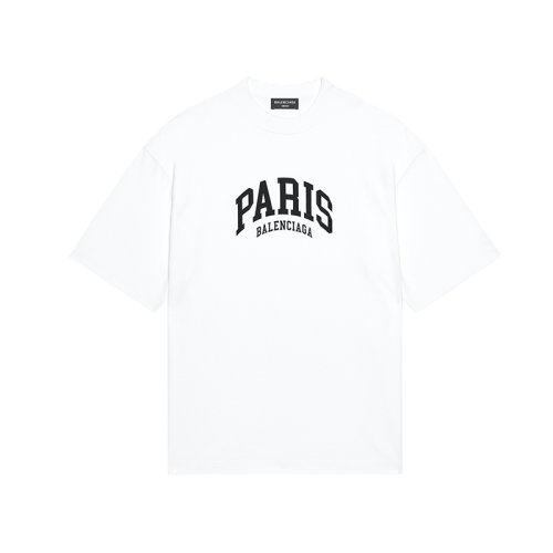 Balenciaga/巴黎世家 22年春夏新款 城市系列 男女同款白色純棉Paris印花短袖T恤612966TLVL79040