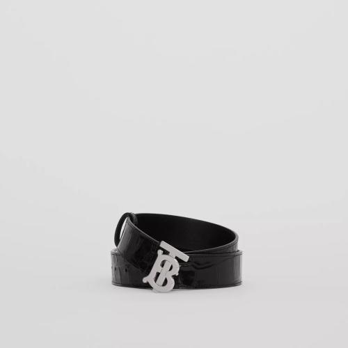  BURBERRY 22年秋冬 男士 專屬標(biāo)識(shí)壓花皮革腰帶 80595391