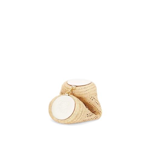  LOEWE羅意威 22年秋冬 女士 手拿包 Bracelet pouch in raffia and calfskin A912P84X11-9941