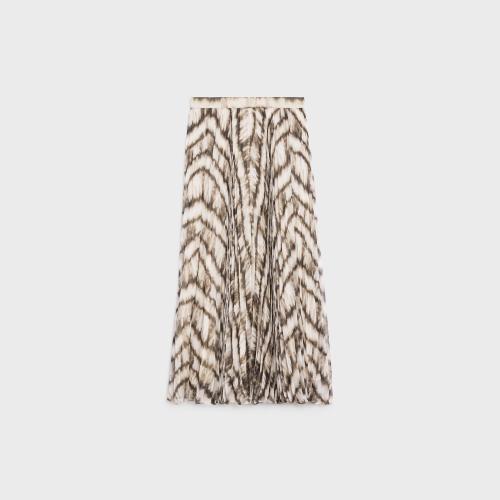  CELINE賽琳思琳 22年秋冬 女士 半身裙 JUPE PLISSé SOLEIL GEORGETTE DE SOIE 2J369968Q.01A