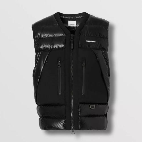  BURBERRY 22年秋冬 男士 徽標印花尼龍羽絨背心 80601891