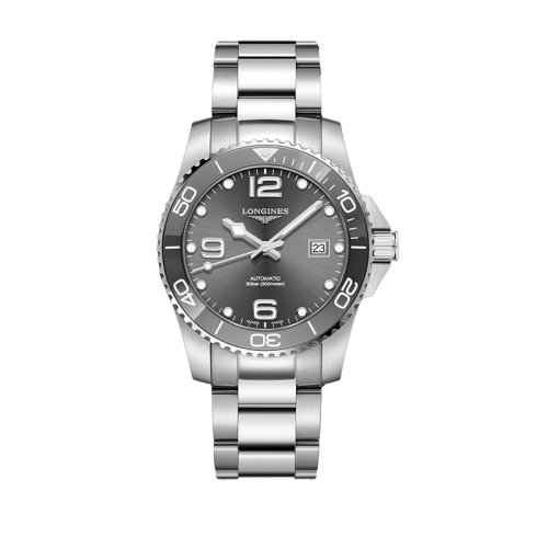 LONGINES/浪琴  康卡斯?jié)撍盗行驴钐柤y灰色表盤自動機械男士腕表43毫米L3.782.4.76.6